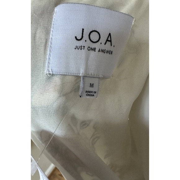 J.O.A. Floral Cold Shoulder Wrap Mini Dress Women's Medium Long Sleeve Lined - Picture 8 of 10